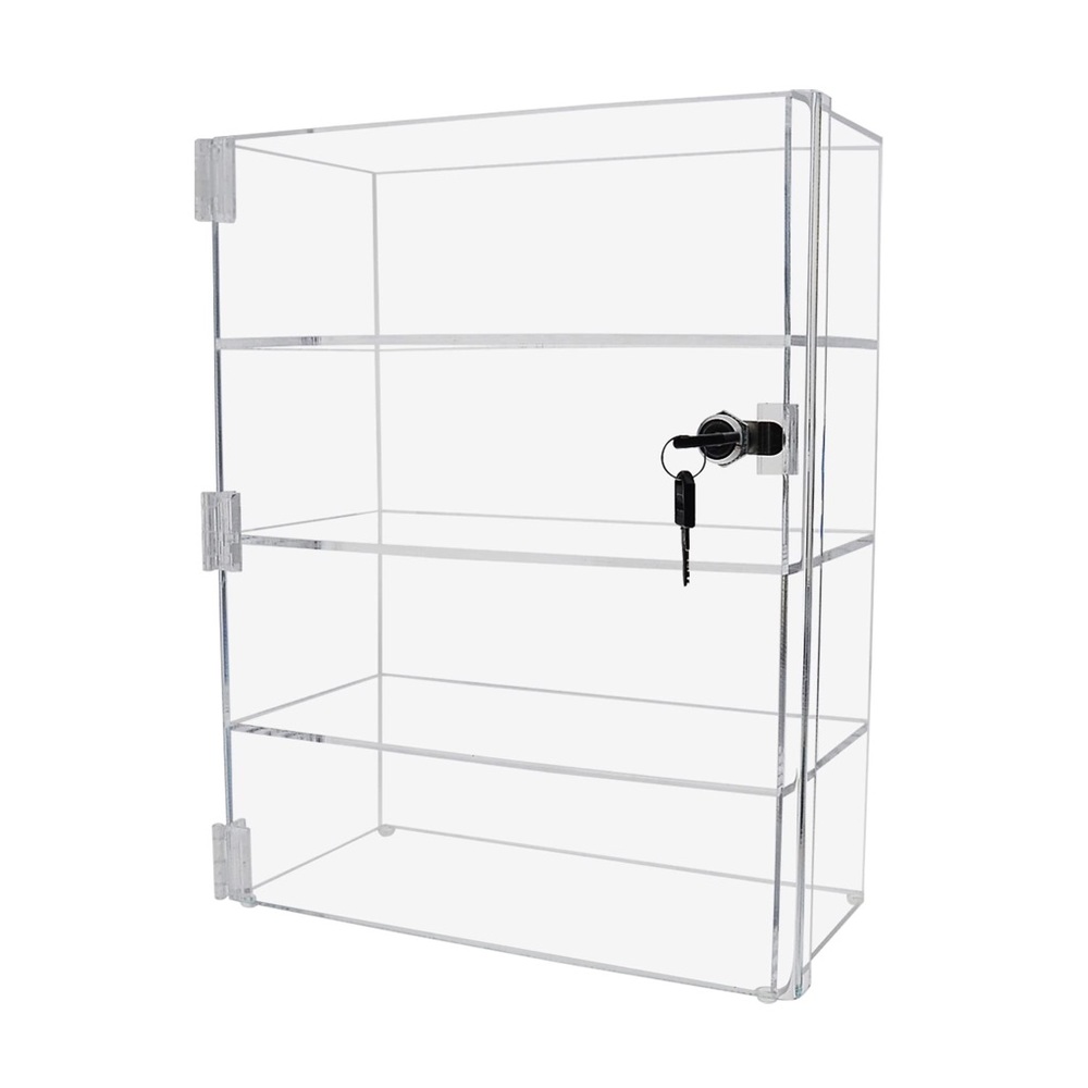 Tabletop acrylic storage case with lock and key